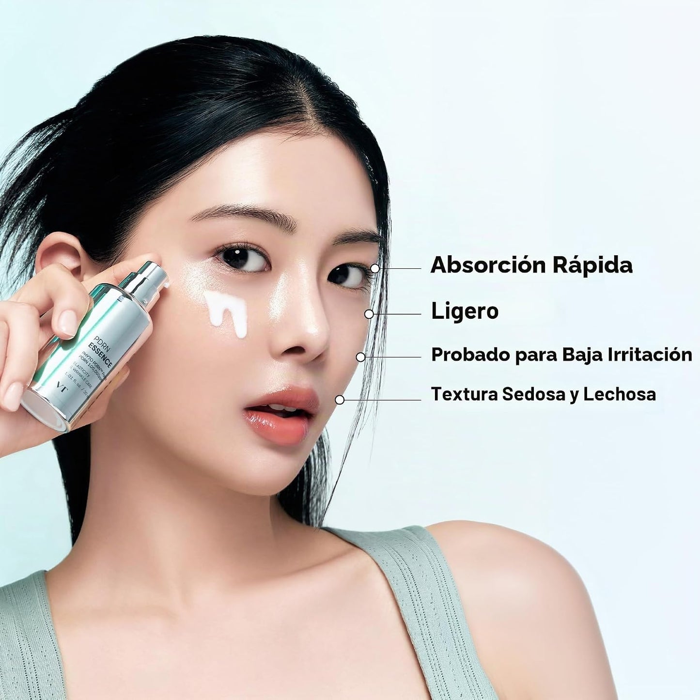 PDRN 100 Essence, suero de brillo intensivo, 100,000 ppm PDRN vegano, restauración de la piel y relleno, hidratante e hidratante, reafirmante, líneas finas, cuidado de la piel coreano
