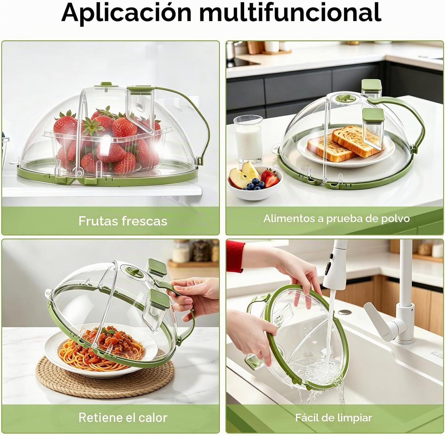 Cubierta Plegable para Microondas con Vaporizador – 10 pulgadas