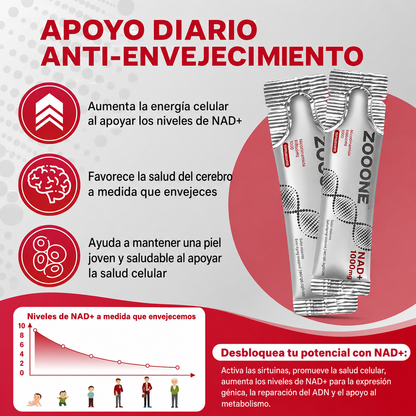 zooone NAD+ 1000 mg de paquetes líquidos suplemento