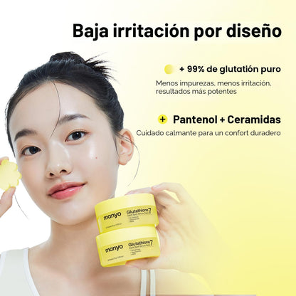 MANYO - Parche de suero para manchas oscuras de glutatión 7, parches de gel para manchas oscuras para cara, tono de piel desigual y refuerzo de resplandor, cuidado de la piel coreano, 30 unidades
